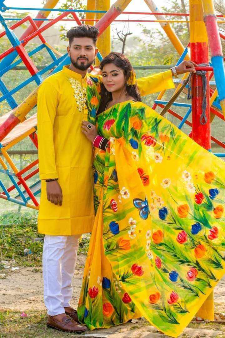 Print couple dress