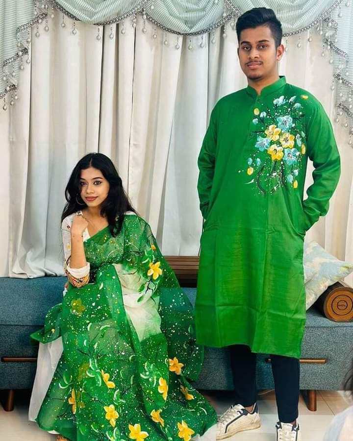 Print couple dress