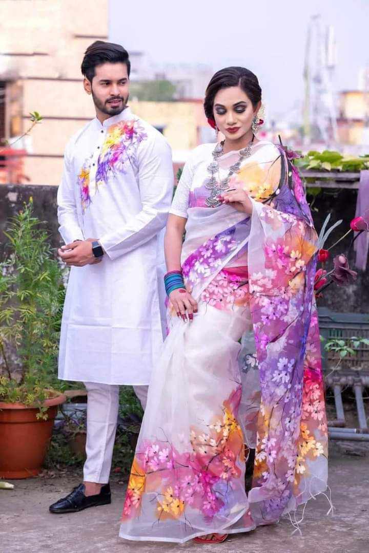 Print couple dress